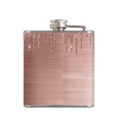 Flasques Rose Gold Glitter Sparkle Eyelashes Monogram (Dos)