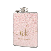 Flasques Rose Gold Pailleté Lettres Initiales et Nom de Mod (Gauche)
