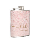 Flasques Rose Gold Pailleté Lettres Initiales et Nom de Mod (Droite)