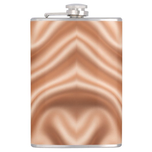 Flasques Rose Gold Satin Soie Motif Abstrait Luxe (Devant)