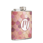 Flasques Rose Gold Shimmer Mermaid Échelle Motif (Droite)