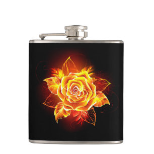 Flasques Rose incendie en floraison