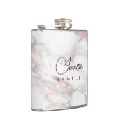 Flasques Rose Marbre blanc or Modèle meilleur monogramme (Droite)