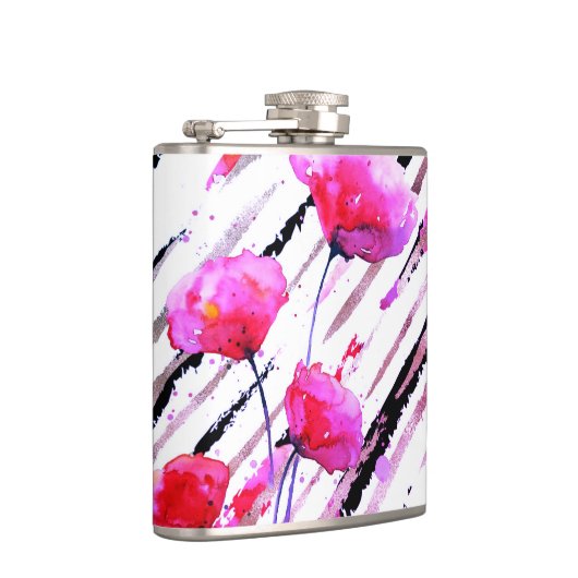 Flasques *~* Rose or blanc rose lavande Motif (Droite)