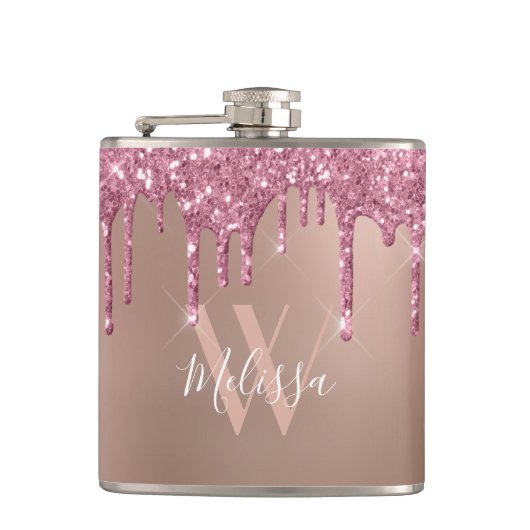 Flasques Rose or étincelant Parties scintillant Drift Blush (Devant)