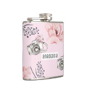 Flasques Rose personnalisé Pastel (Droite)