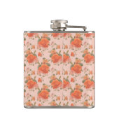 Flasques rose pink orange floral pattern wedding spring (Dos)