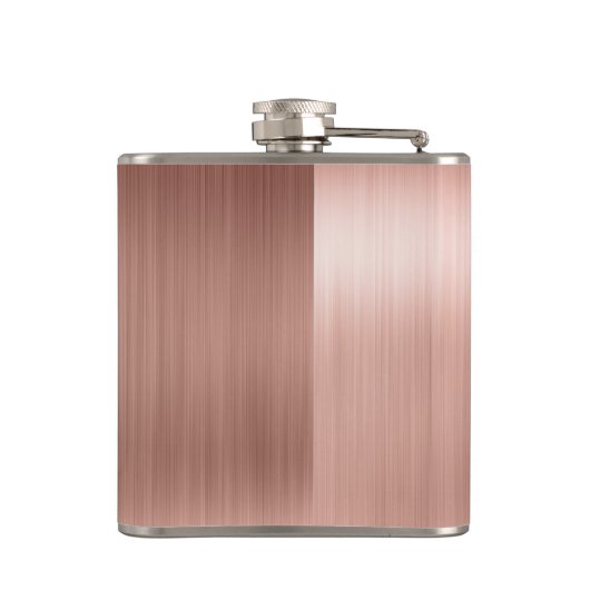 Flasques Rose Rose Gold - Bourgogne Métallo Nom (Dos)