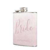 Flasques Rose Rose Pâle Mariée Faveur De Mariage Nom Cadeau (Gauche)