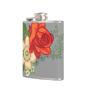 Flasques Rose rouge et marguerites (Gauche)