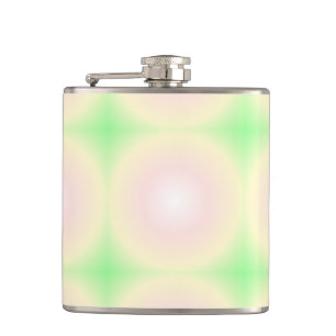 Flasques Rose vert pâle Blanc 3D Optique Motif dégradé