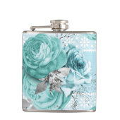 Flasques Roses bleus avec dentelle (Devant)