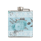 Flasques Roses bleus avec dentelle (Dos)