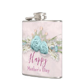 Flasques Roses bleus et bouquet floral de la Couronne Fête (Gauche)