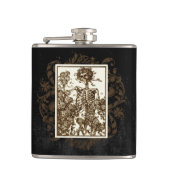 Flasques roses de cueillette de squelettes d'illustration d (Devant)