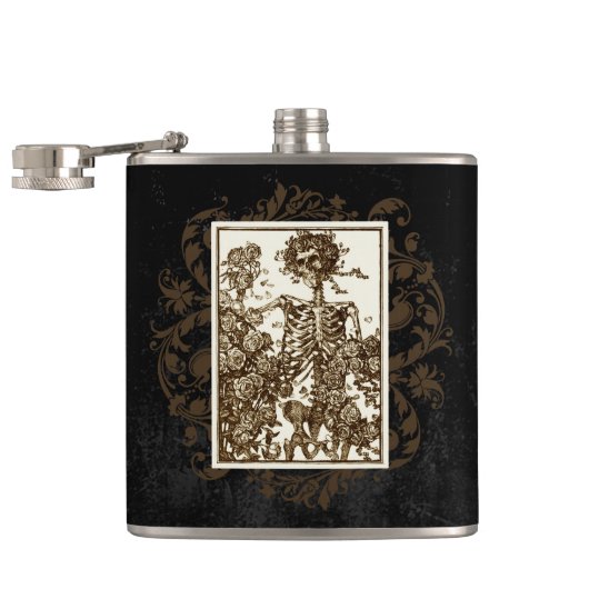 Flasques roses de cueillette de squelettes d'illustration d (Ouvert)