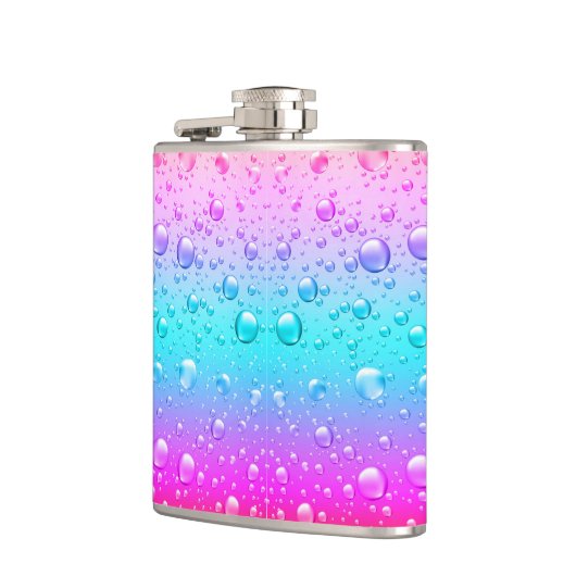 Flasques Roses et Aqua Blue Gradient Water Droplets 2 (Gauche)