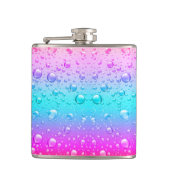 Flasques Roses et Aqua Blue Gradient Water Droplets 2 (Devant)