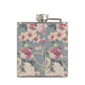 Flasques Roses et monogramme assez roses de coeurs de perle (Dos)