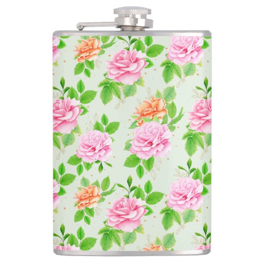 Flasques Roses roses florales Motif-2367 (Devant)