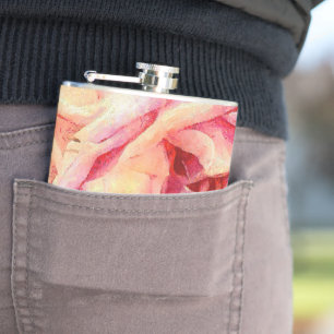 Flasques Roses roses peintes