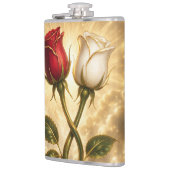 Flasques Roses rouges et blanches entrelacées. (Gauche)