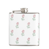 Flasques Roses Rouges, Motif De Roses, Fleurs (Devant)