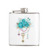 Flasques Roses turquoise avec touches (Devant)