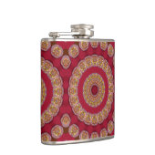 Flasques Rosettes Mandala Rouge Or Jaune (Droite)