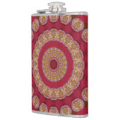 Flasques Rosettes Mandala Rouge Or Jaune (Gauche)