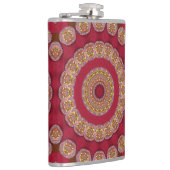 Flasques Rosettes Mandala Rouge Or Jaune (Droite)