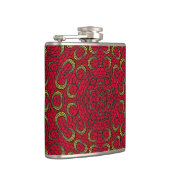 Flasques Rouge Boho Mandala Géométrique Rosette Rétro Hippi (Droite)