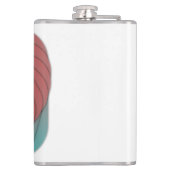 Flasques Rouge carmin et Tourbillon de sarcelle (Dos)