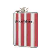 Flasques Rouge Classique, Blanc et Rayures de Souris Mocha (Gauche)