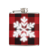 Flasques Rouge classique noir plaid motif mignon flocon (Devant)