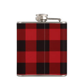 Flasques Rouge classique noir plaid motif mignon flocon (Dos)