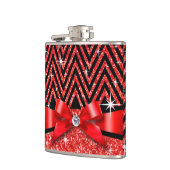 Flasques Rouge de l'arc | de diamant de Chevron Bling de (Gauche)