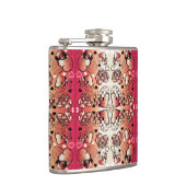 Flasques Rouge et blanc Whimsical Romantic Hearts motif (Droite)