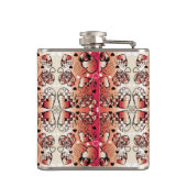 Flasques Rouge et blanc Whimsical Romantic Hearts motif (Dos)