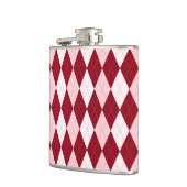 Flasques Rouge Jacquard Crimson rose Petit Diamant Forme (Gauche)