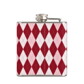 Flasques Rouge Jacquard Crimson rose Petit Diamant Forme (Dos)