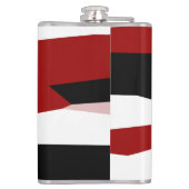 Flasques Rouge noir et blanc abstrait (Dos)