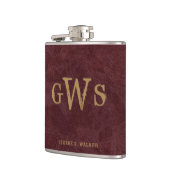 Flasques Rouge occidental rustique de cuir de Faux de (Gauche)