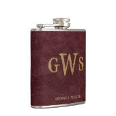 Flasques Rouge occidental rustique de cuir de Faux de (Droite)