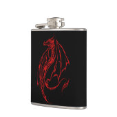 Flasques Rouge Tribal Dragon Noir (Gauche)