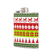 Flasques Rouge Vert moche Sweater de Noël Clipart de fête (Gauche)