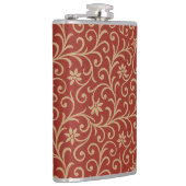 Flasques Rouges et or Damask Flor Scroll (Droite)
