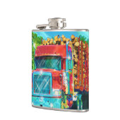 Flasques Route de notation rouge de camion conduisant des c (Gauche)