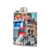 Flasques Route de notation rouge de camion conduisant l'art (Gauche)