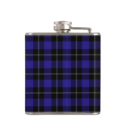 Flasques Royal Blue Black Plaid (Dos)